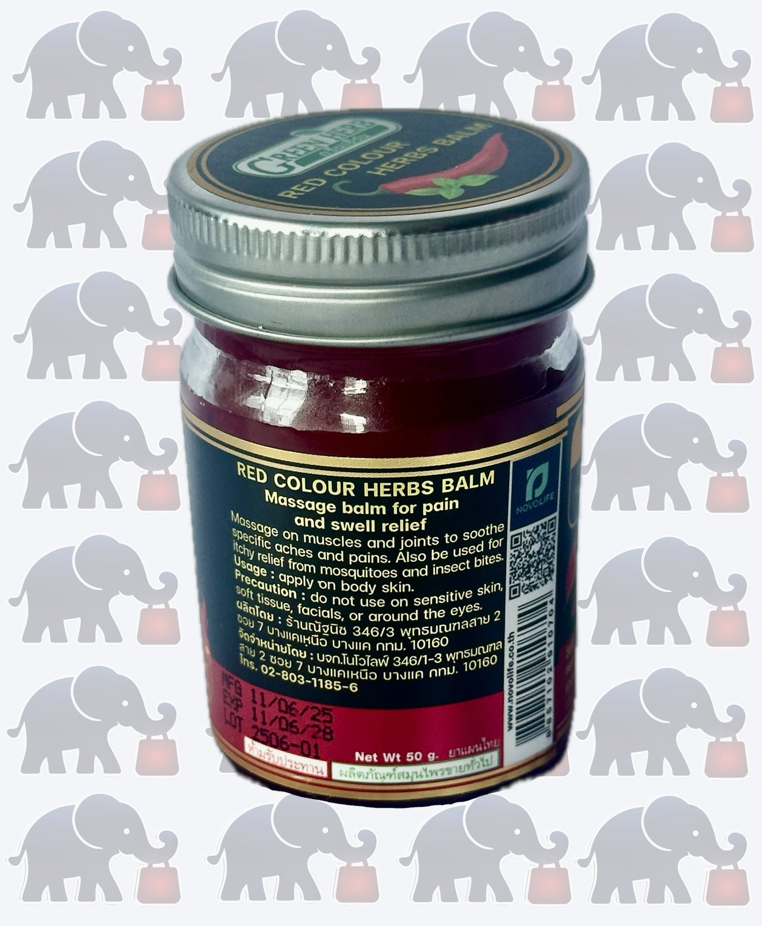 Red color herbs cream